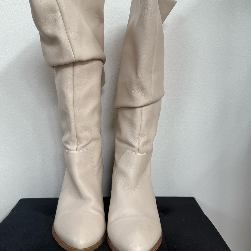 DV by Dolce Vita Cream Heeled Slouchy Boots